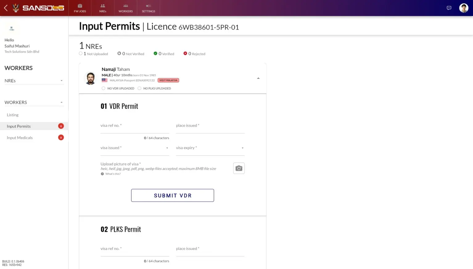 Employer Apply eVDR and PLKS